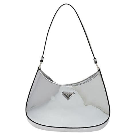 prada mini silver bag|Prada shoulder bag for sale.